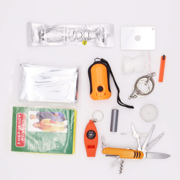 18-Teilig Survival Kit Überlebensset Notfallset Prepper Ausrüstung Außen Outdoor 