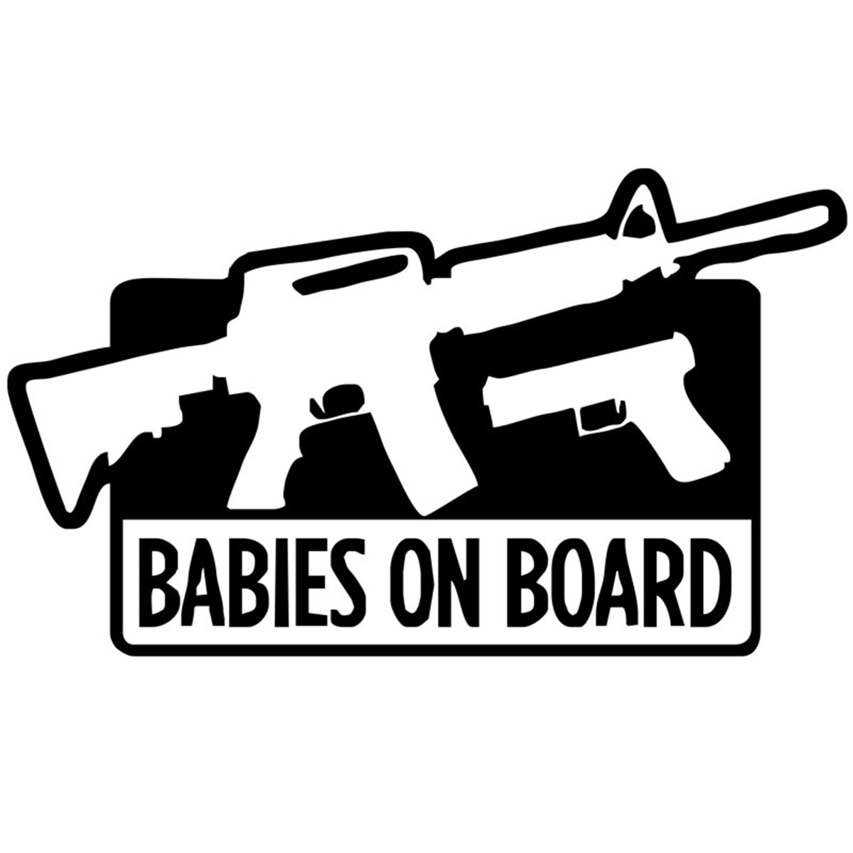 Babies on Board Aufkleber I Baby on Board Waffe Sticker Ammo Depot